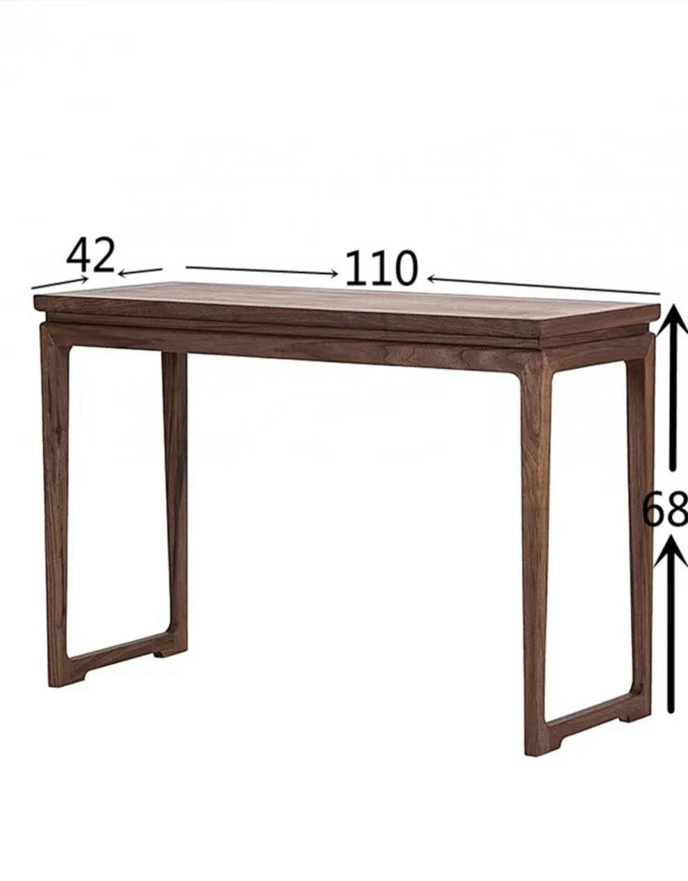 老榆木抄经书法桌实木古琴桌凳共鸣琴桌椅简约原木新中式禅意家具黄色