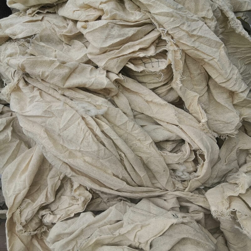 奔新农 工业抹布擦油棉纱回丝废纱棉丝纱头吸水吸油汽修工厂擦机布 本