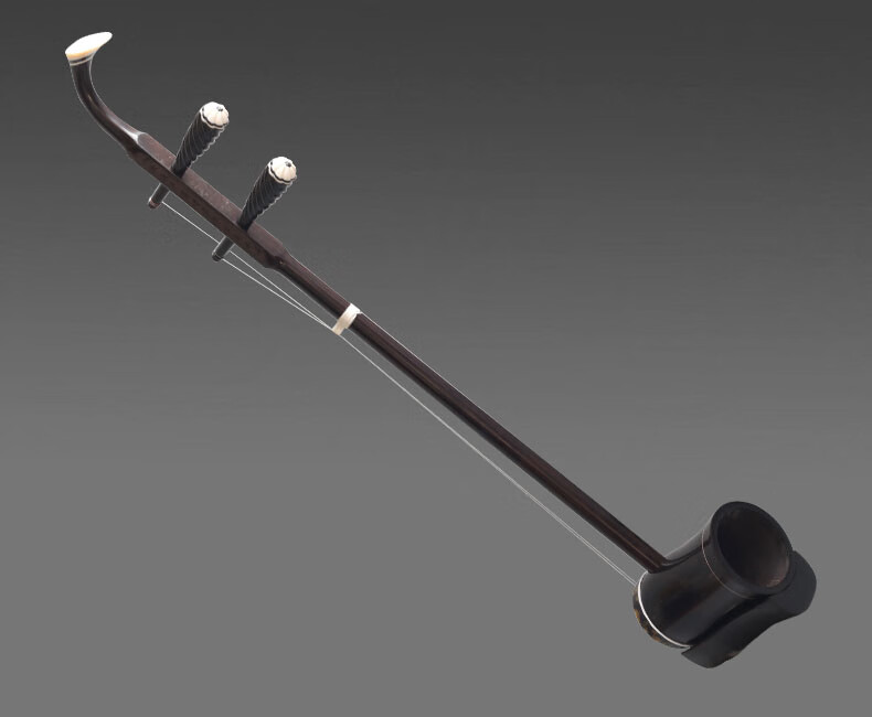 广东高胡 黑檀高胡黑檀木圆筒高音二胡黄梅戏广东音胡乐器 西瓜红