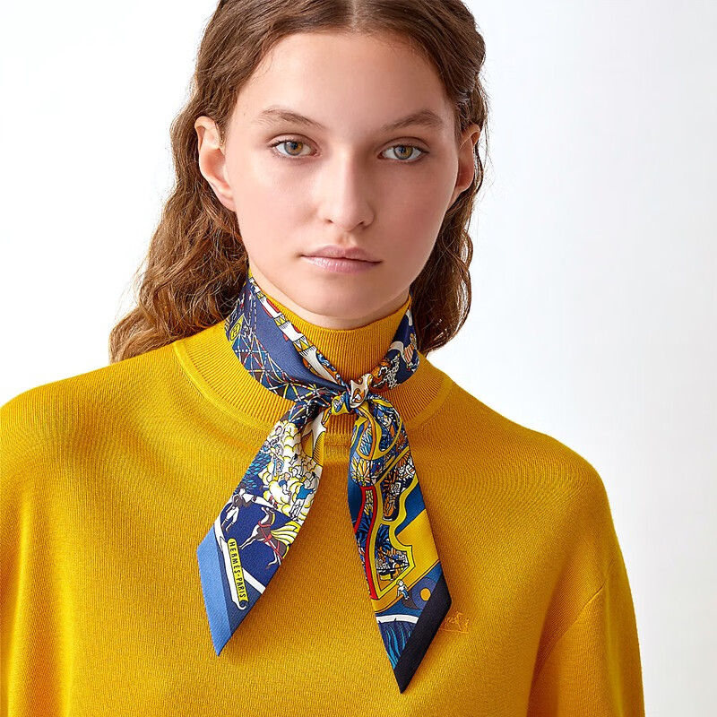 hermes/爱马仕女士小丝巾"世界博览会"twilly小丝巾桑蚕丝送女友送