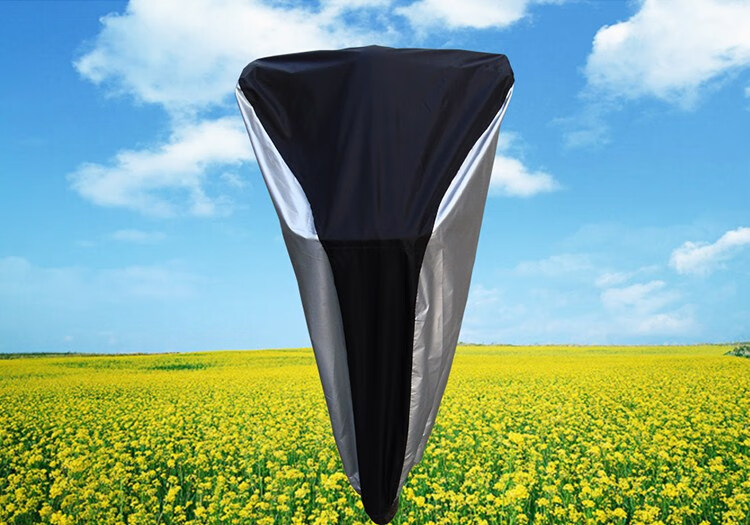 加密210t涤塔夫防风防雨防晒自行车罩山地车罩单车罩车衣 s黑银【图片