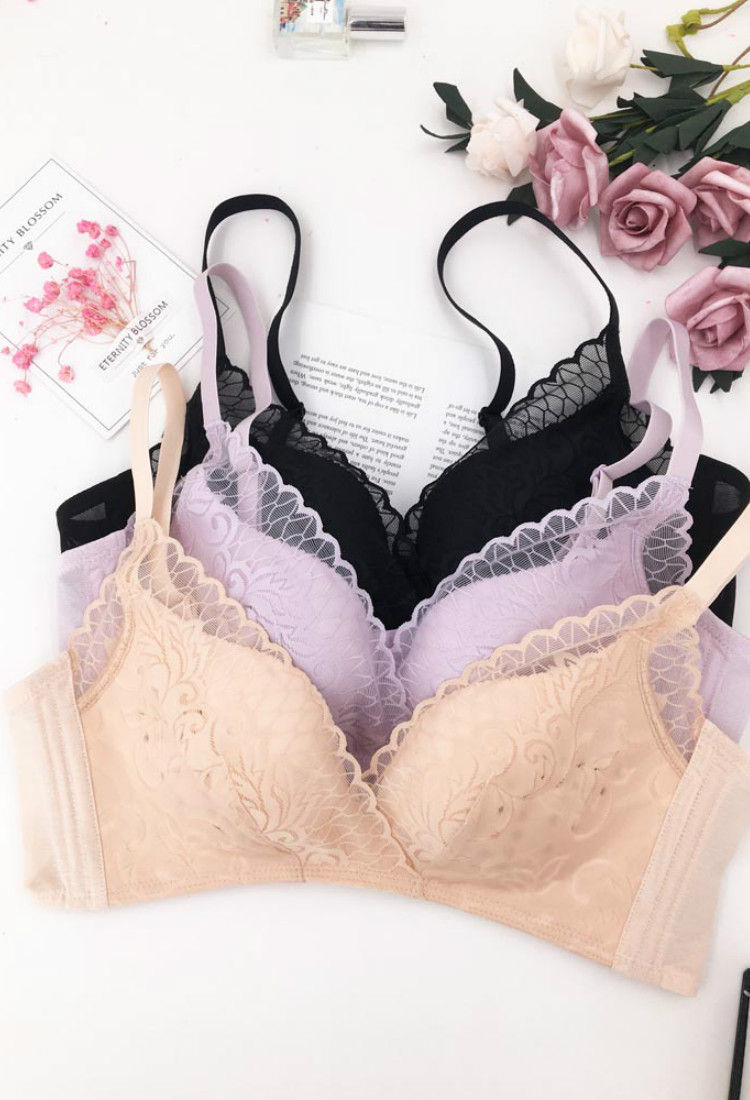 文胸特价洞洞杯无钢圈内衣薄款透气聚拢收副乳大胸显小1801 肤色 80b