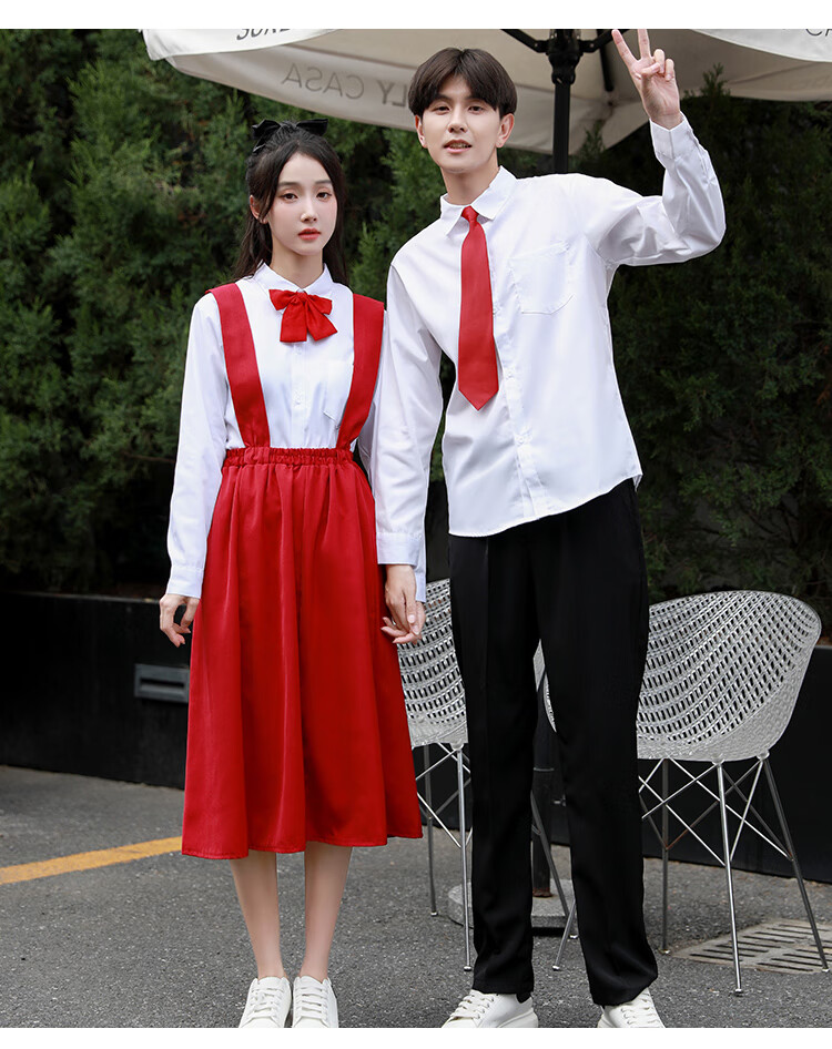 诗歌朗诵比赛演讲服初高中小学生大合唱演出服团礼表演服装男女 女白