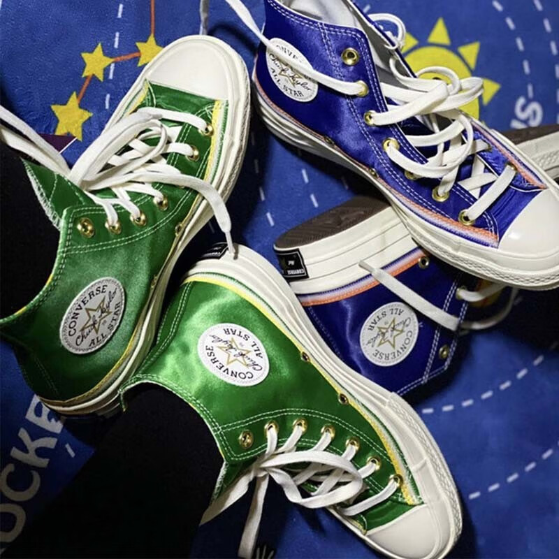 匡威converse 1970s nba联名 丝绸缎面 凯尔特人队 男女鞋高帮休闲
