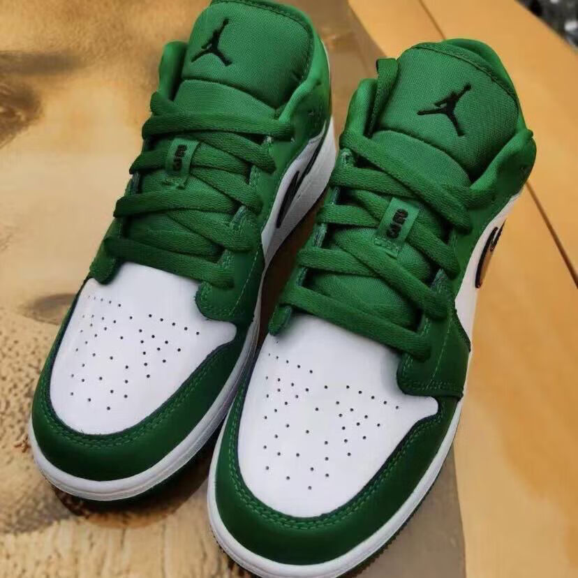 aj1 low凯尔特人 松绿 白绿脚趾低帮男女运动休闲 百搭篮球鞋 绿色 36
