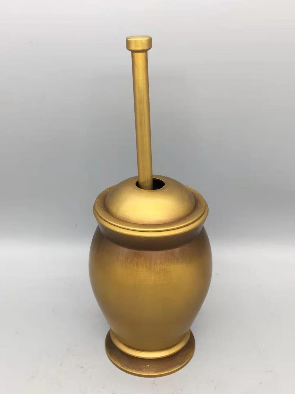 中医研钵纯铜捣药罐实心华佗中药中医摆件老式铜臼冲筒盅研钵研磨器捣