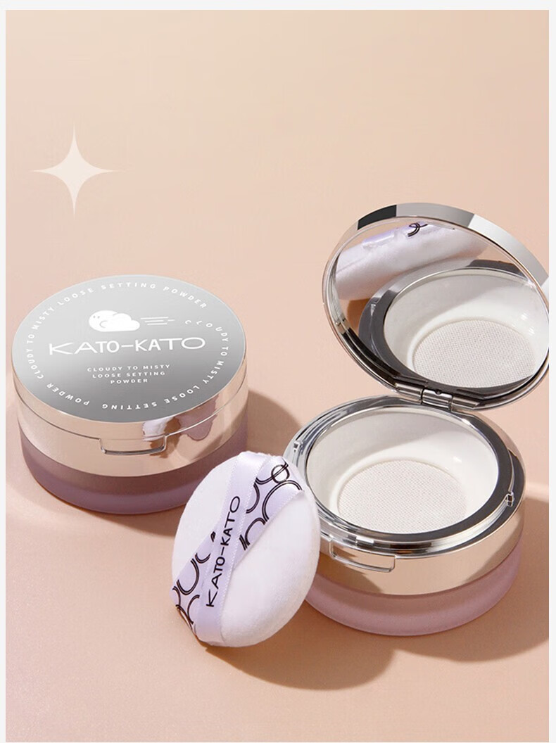 kato-kato 散粉定妆粉蜜粉修饰肤色不易脱妆持妆控透明自然裸妆油轻薄