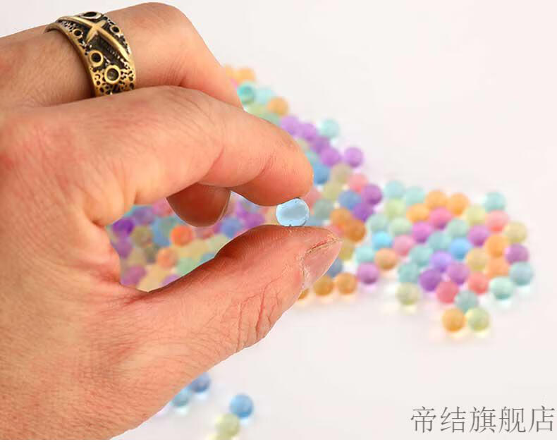 迪士尼同款优质吸水珠弹678mm水晶弹水弹发射玩具通用软子弹泡水海绵