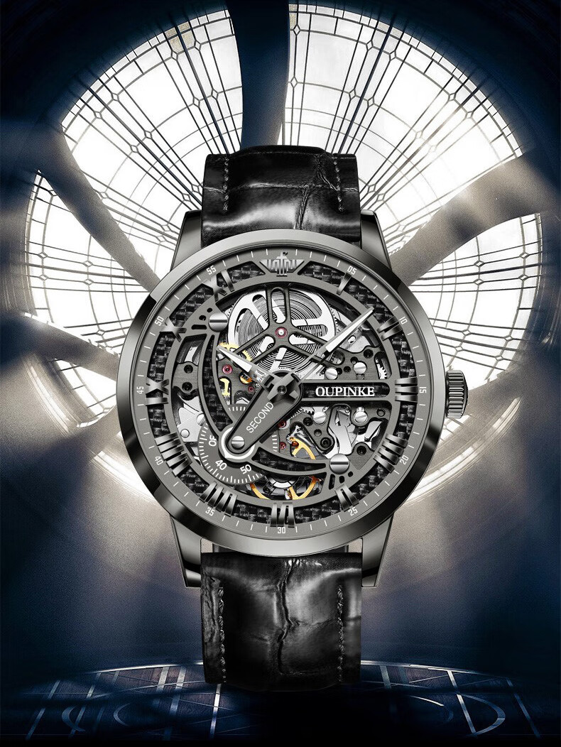 【镂空背透】sollen手表男士机械表全自动时尚防水商务名表瑞士风格男