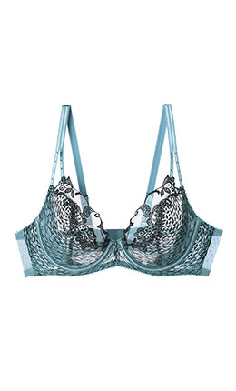 laclover兰卡文内衣女性感蕾丝聚拢蜜糖琥珀系列44薄杯文胸罩lc13lw1