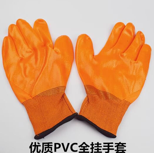 電工薄款低壓500v電工380v薄款電工絕緣手套薄款 pvc全掛手套24雙裝