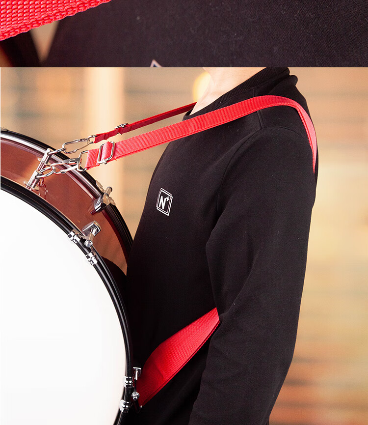 学校少先队鼓号队军乐队大军鼓鼓带背带5cm加宽双肩红色乐器配件红色