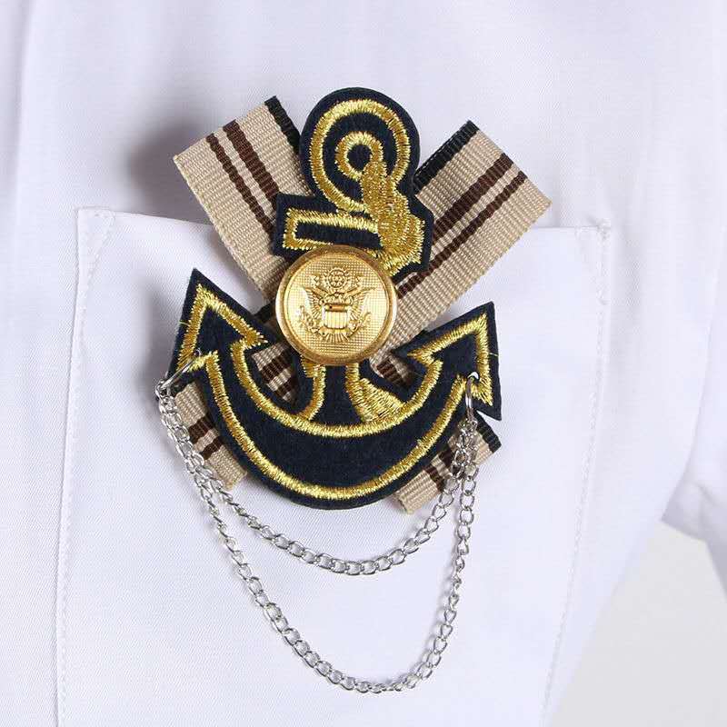 jk徽章别针dk日系制服胸针ins风刺绣复古闺蜜动漫可爱学生胸章女 航行