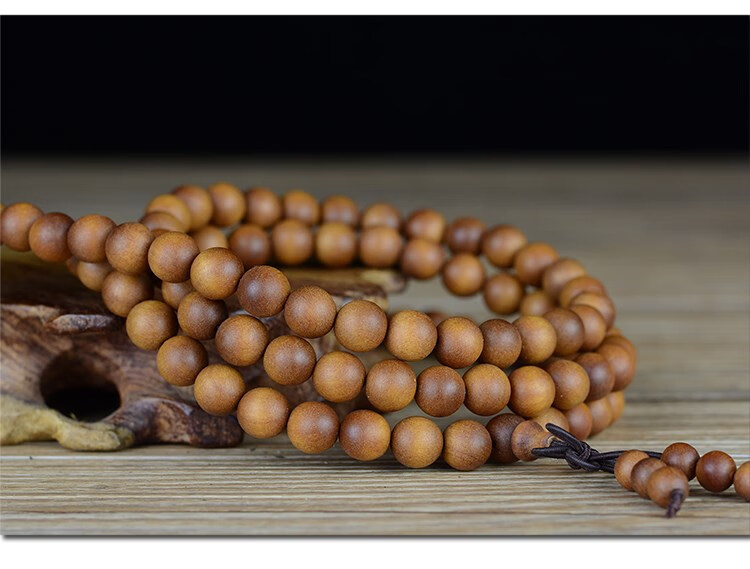 耀皇 印尼老山檀香红肉沉水老料108颗佛珠手串念珠男女款檀木文玩手链