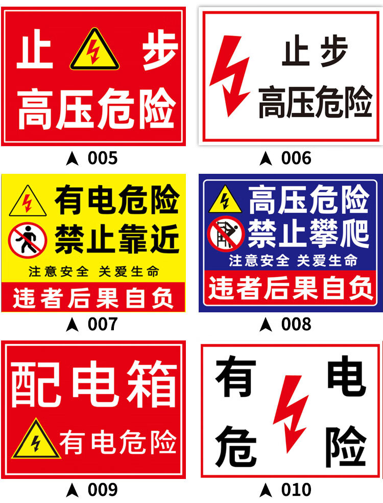 配电室提示牌贴纸高压危险严禁靠近配电重地标牌警示标志牌提示牌定制