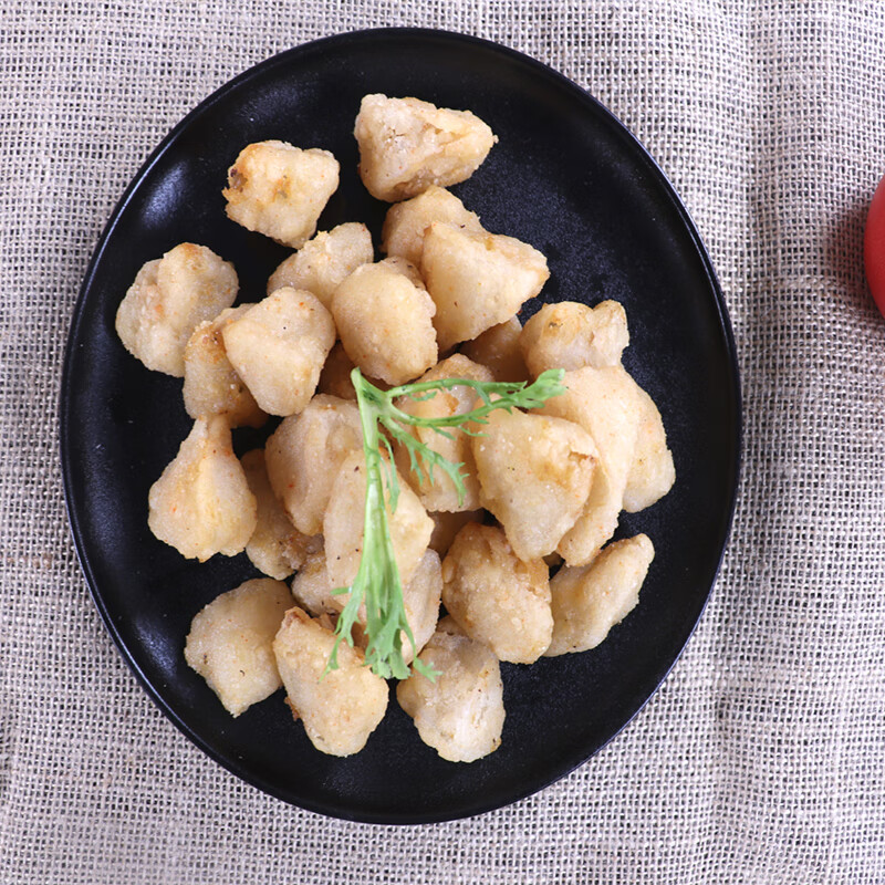 盐酥杏鲍菇1kg 冷冻鸡块小吃炸蘑菇油炸杏鲍菇半成品【图片 价格 品牌