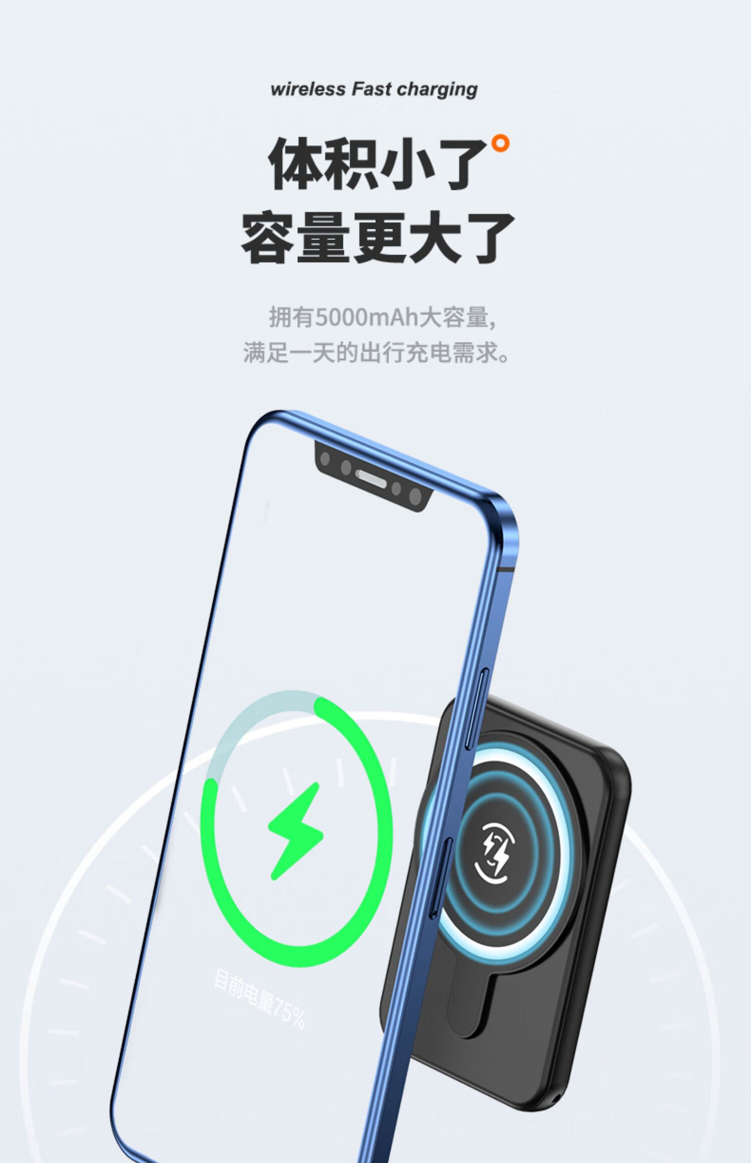 华为(huawei)充电宝同款磁吸无线充电宝小巧magsafe快充iphone13