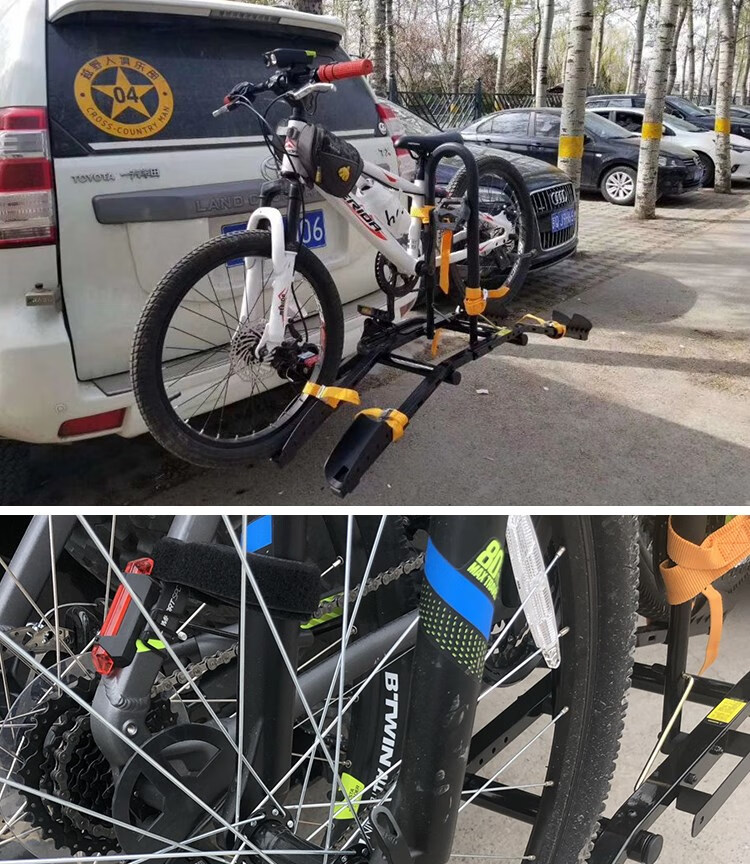 车载自行车架汽车后挂架越野轿车suv后备箱车尾方口固定架单车架 丛林