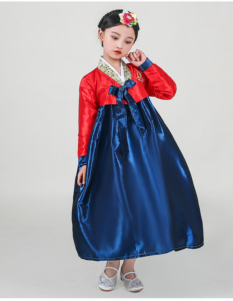 阁版韩服儿童韩国小孩传统古装改良女童韩服复古风裙子女宝宝童装朝鲜