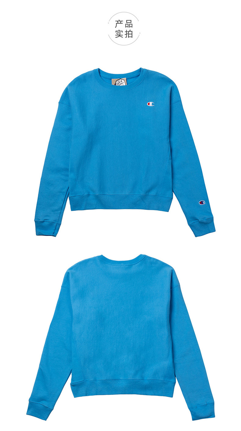 冠军champion新款女士小标logo休闲潮流休闲百搭圆领卫衣上衣现货