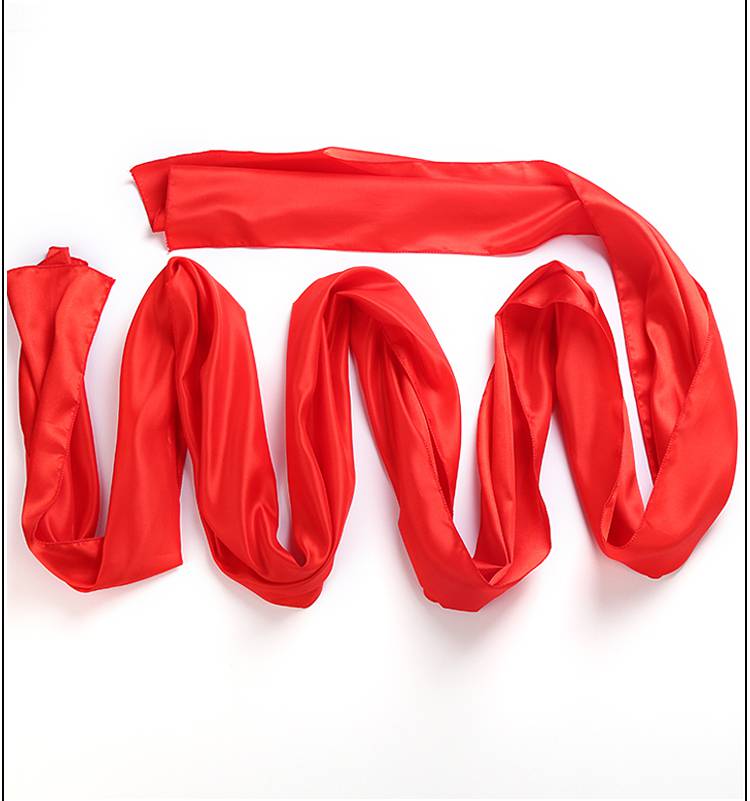 广场舞彩绸 混天绫红绸带舞蹈带棒长绸带跳舞彩带广场腰带红色绸布