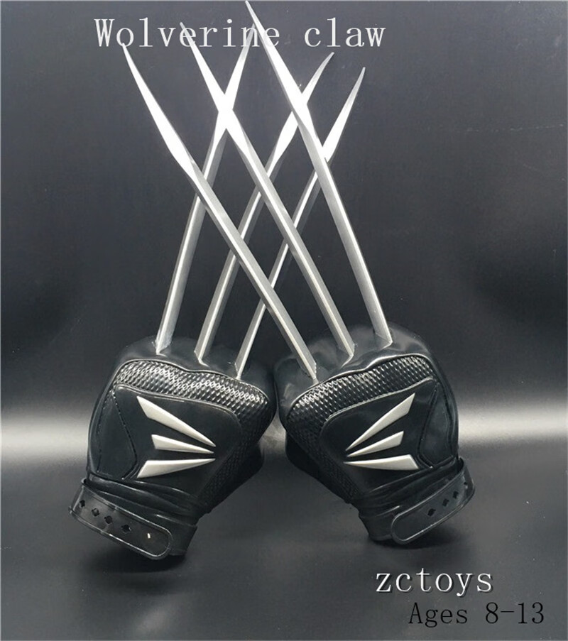 金刚狼爪子x战警x-man爪手套 1:1真人可穿戴狼爪cosplay道具玩具 大号