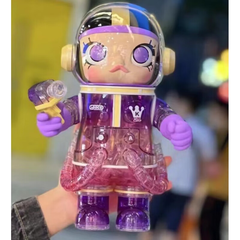 泡泡·玛特molly大久保400% 1000% 樱桃小丸子 特调盲盒 蒙口小画家