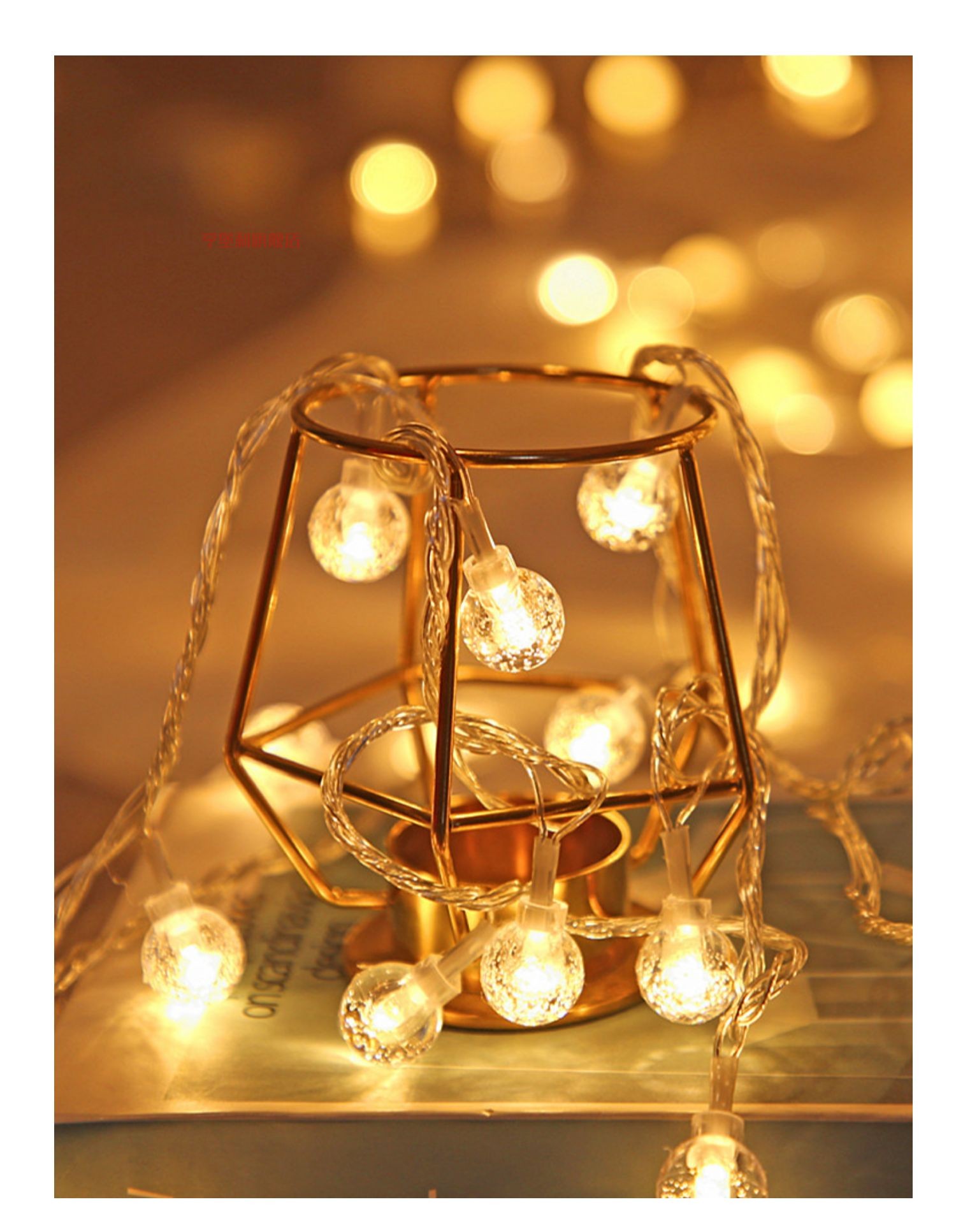 led星星灯网红灯饰少女心房间布置卧室装饰小彩灯闪灯串灯满天星暖白