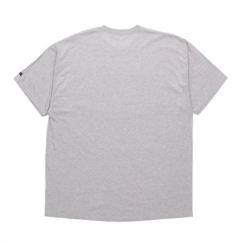 美版champion冠军短袖t恤男女同款情侣款圆领纯棉logo打底衫t425白色l