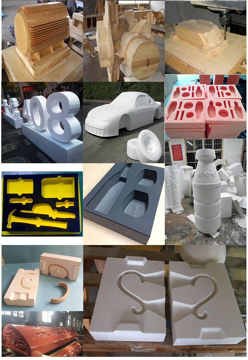 大型数控保丽龙雕刻机泡沫消失模eps石膏模eva木材3d立体模具雕刻1525