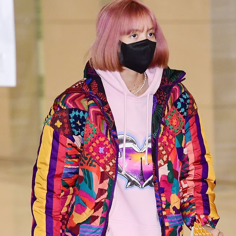 朴彩英同款衣服 blackpink朴彩英lisa机场同款卫衣春秋冬加绒男女宽松