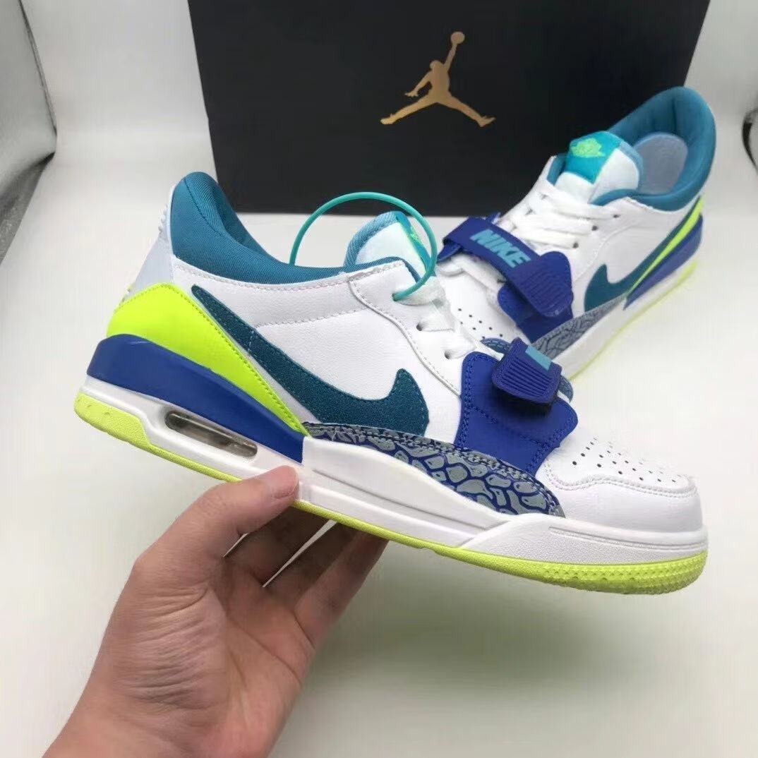 aj312低帮防滑篮球鞋实战湖水绿真气垫校园版学生运动鞋透气男女 低帮