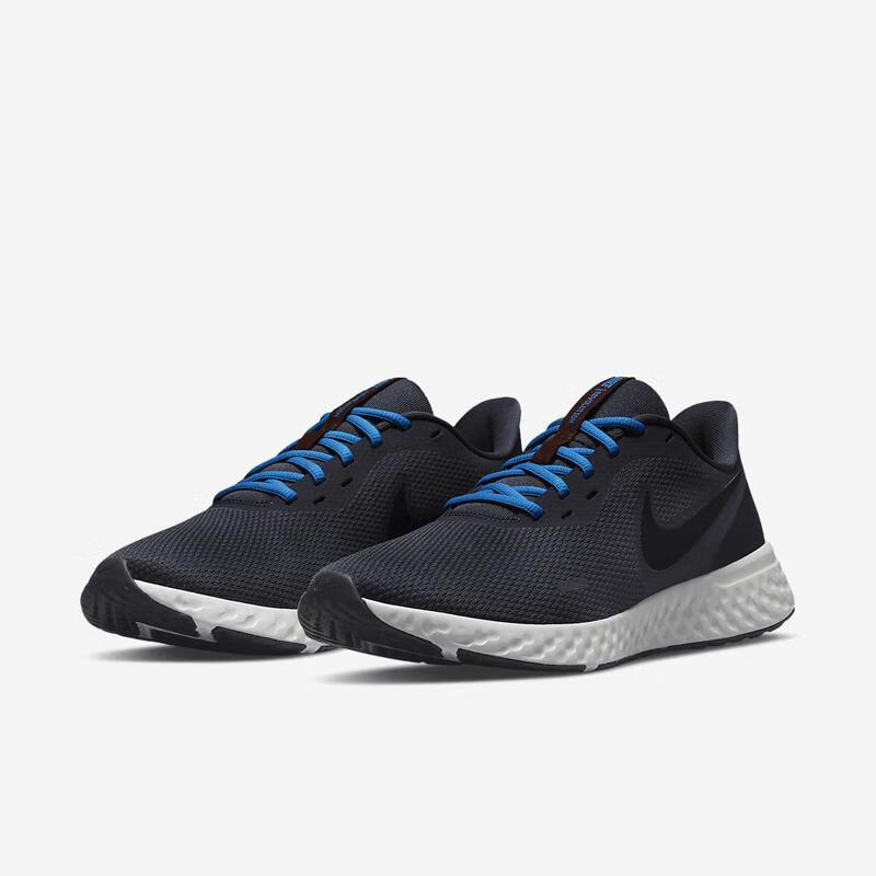 耐克nikerevolution5针织轻便减震男士跑步鞋运动鞋blackanthracite