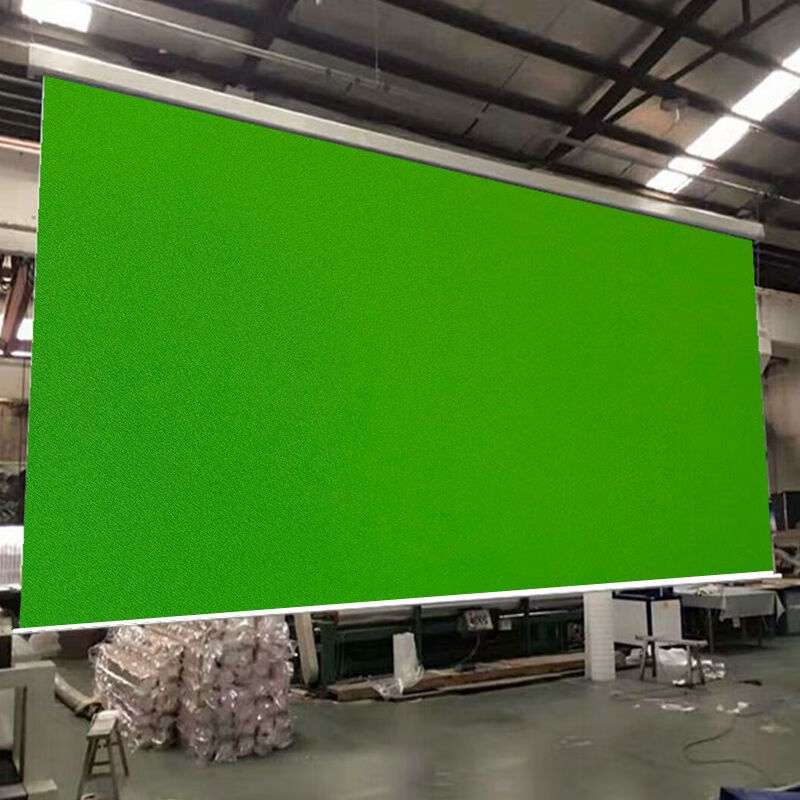 cvaojuv电动绿布电动遥控喷绘幕布公司会议宣传背景墙户外幕布绿色