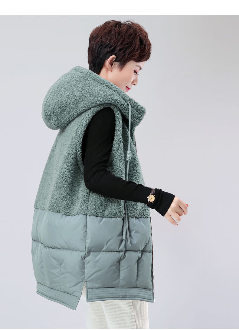 女王轻奢高端加肥大码女装保暖羽绒服加厚马甲2020冬装新款加绒背心