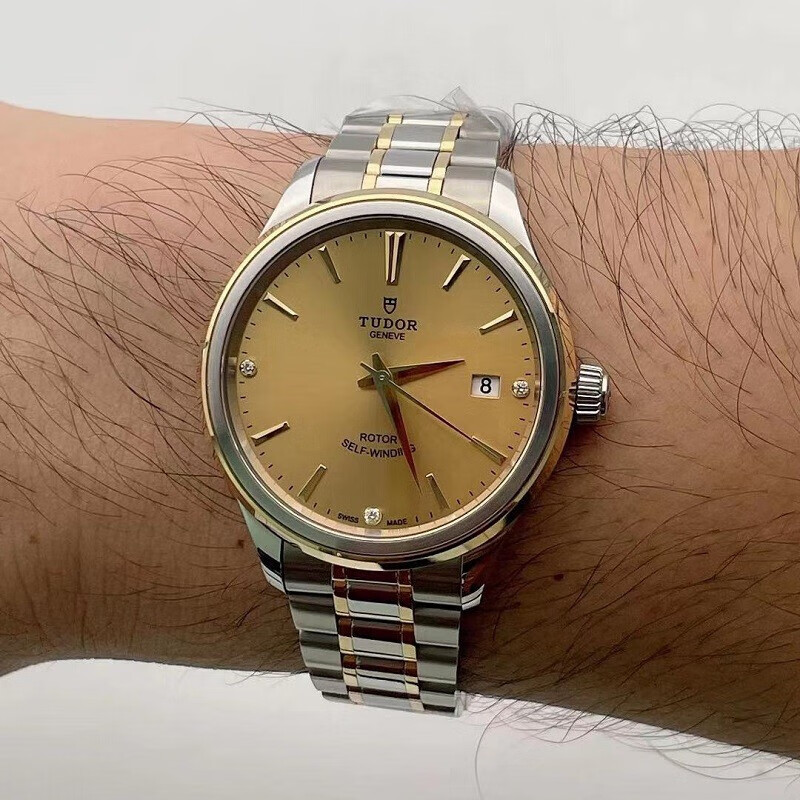 瑞士帝舵tudor手表风尚系列时尚防水自动机械表男表m125030003间金