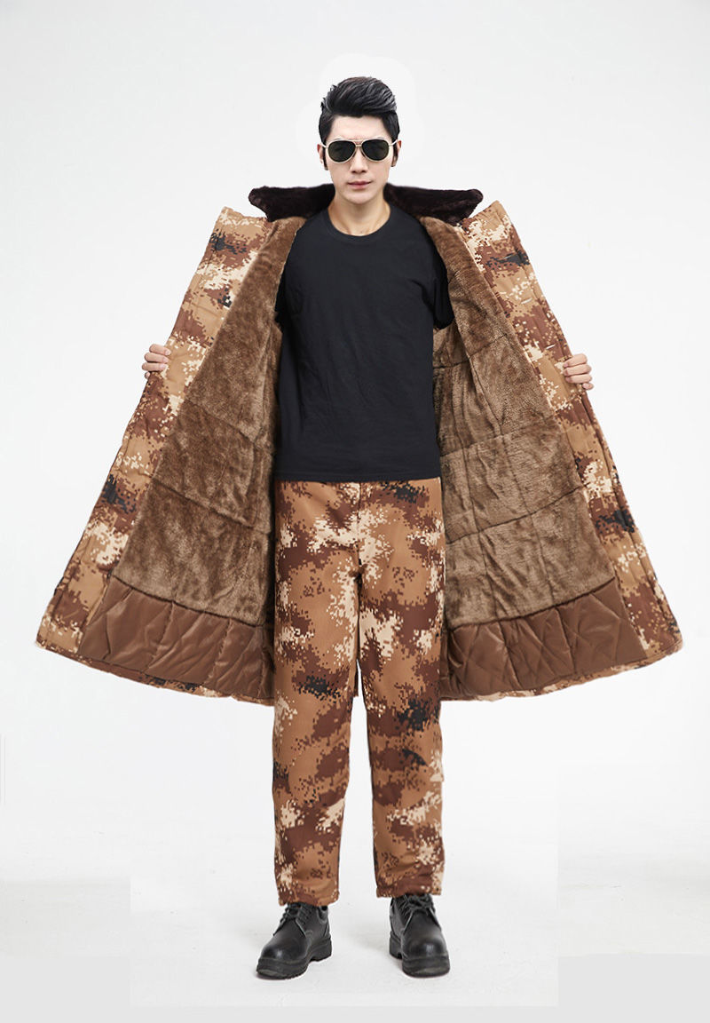 军大衣男冬季加厚加长棉大衣迷彩大衣加绒冷库劳保棉衣长款防寒服