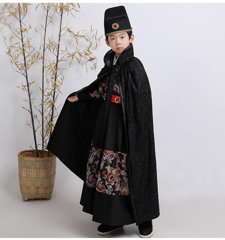 男元旦儿童古装汉服飞鱼服男童锦衣卫四大名捕霸气小男孩披风六扇门