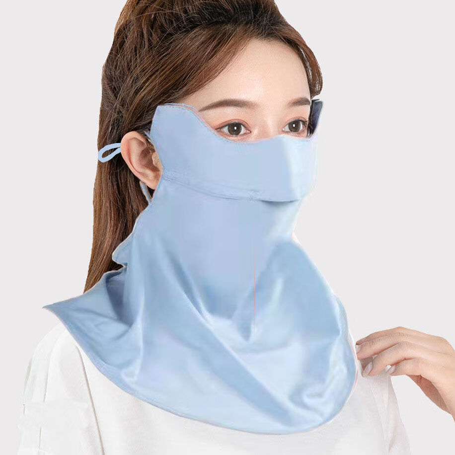精选直发夏季防晒薄款冰丝透气面罩遮阳骑行开车女男全脸钓鱼卡尼拉