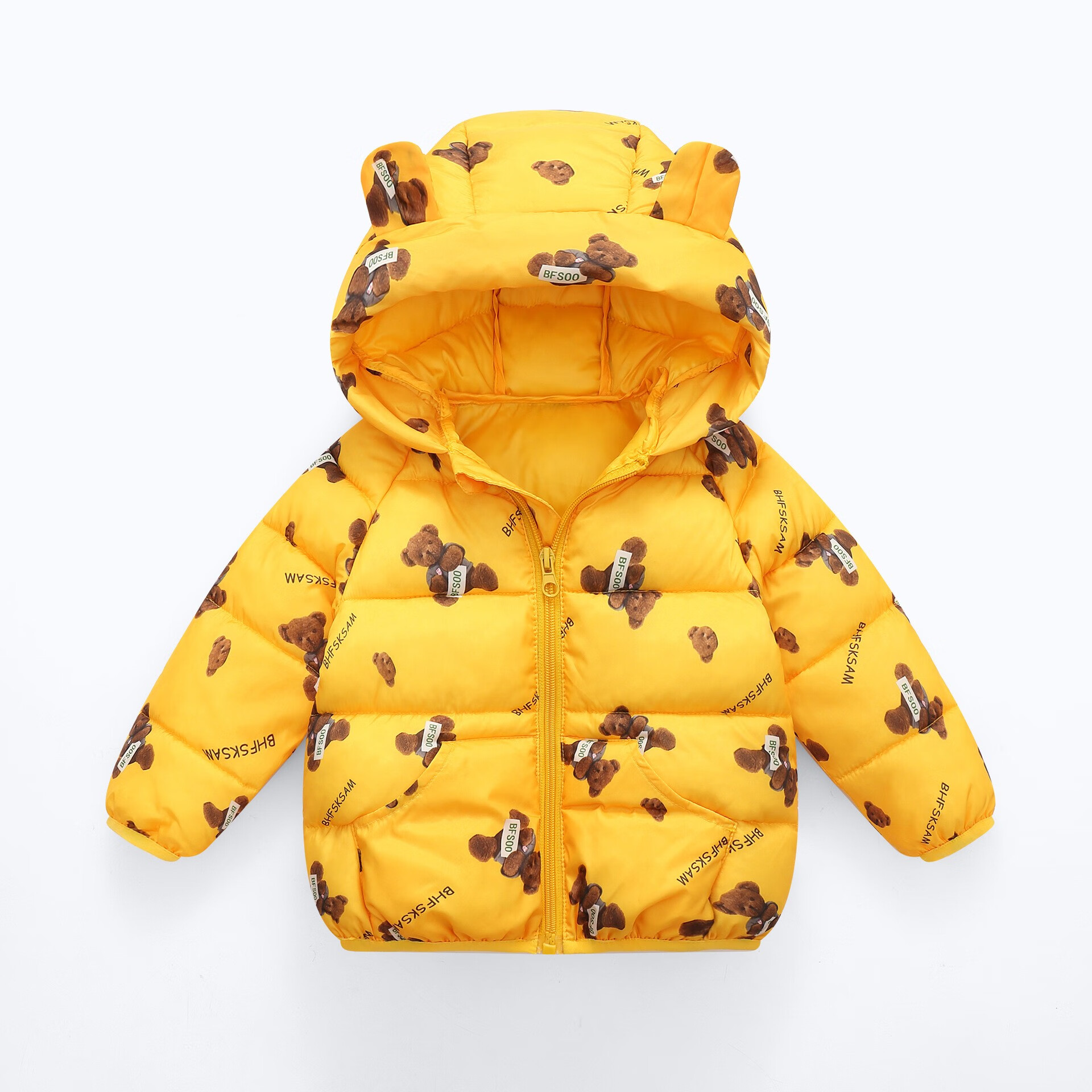 雅鹿童装儿童羽绒服儿男2-5岁半女童卡通印花短款宝宝轻薄轻便外套