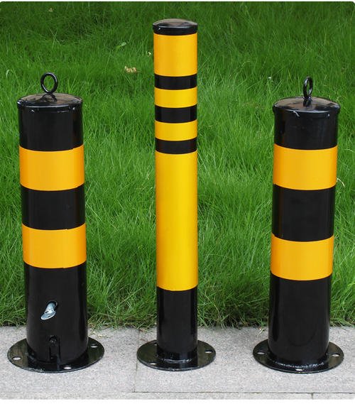 活动立柱铁管警示柱 隔离桩禁止停车路障防撞护栏铁立柱铁警示柱 加厚