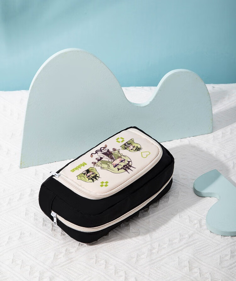 男生初中生大容量笔盒小学生女生三到六年级铅笔盒白色l款送挂件徽章