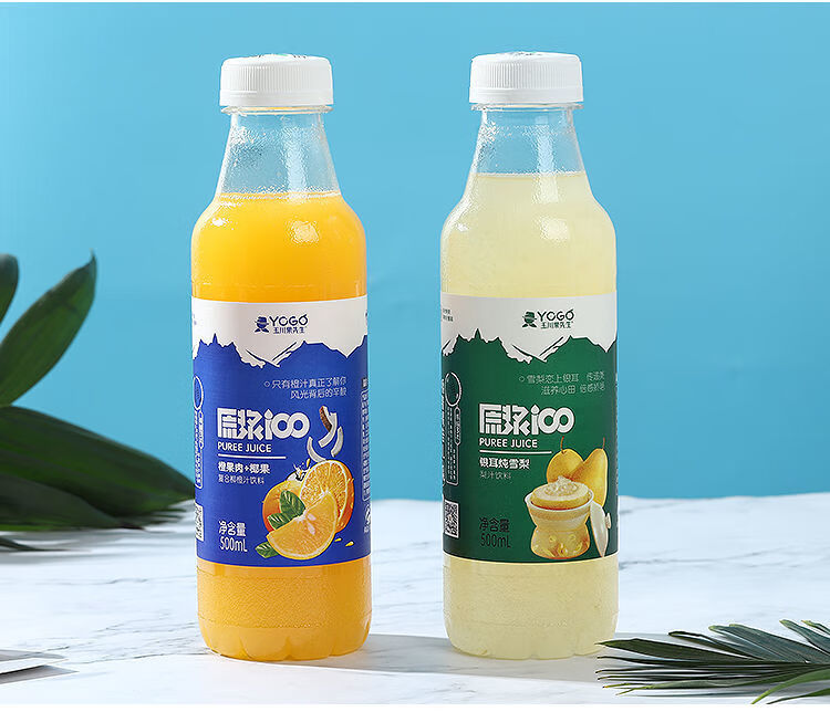 玉川果先生 高颜值大果粒真果肉果汁芒果柳橙雪梨杨梅果汁饮品整箱