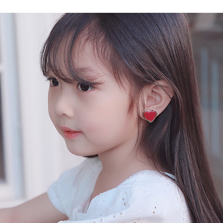 【精致可爱】浪莎 儿童耳环儿童耳环耳夹无耳洞女孩耳钉韩国简约气质
