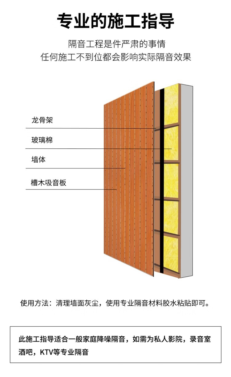 金音槽木质吸音板隔音板环保吸音板阻燃隔音墙面学校会议室影院装饰