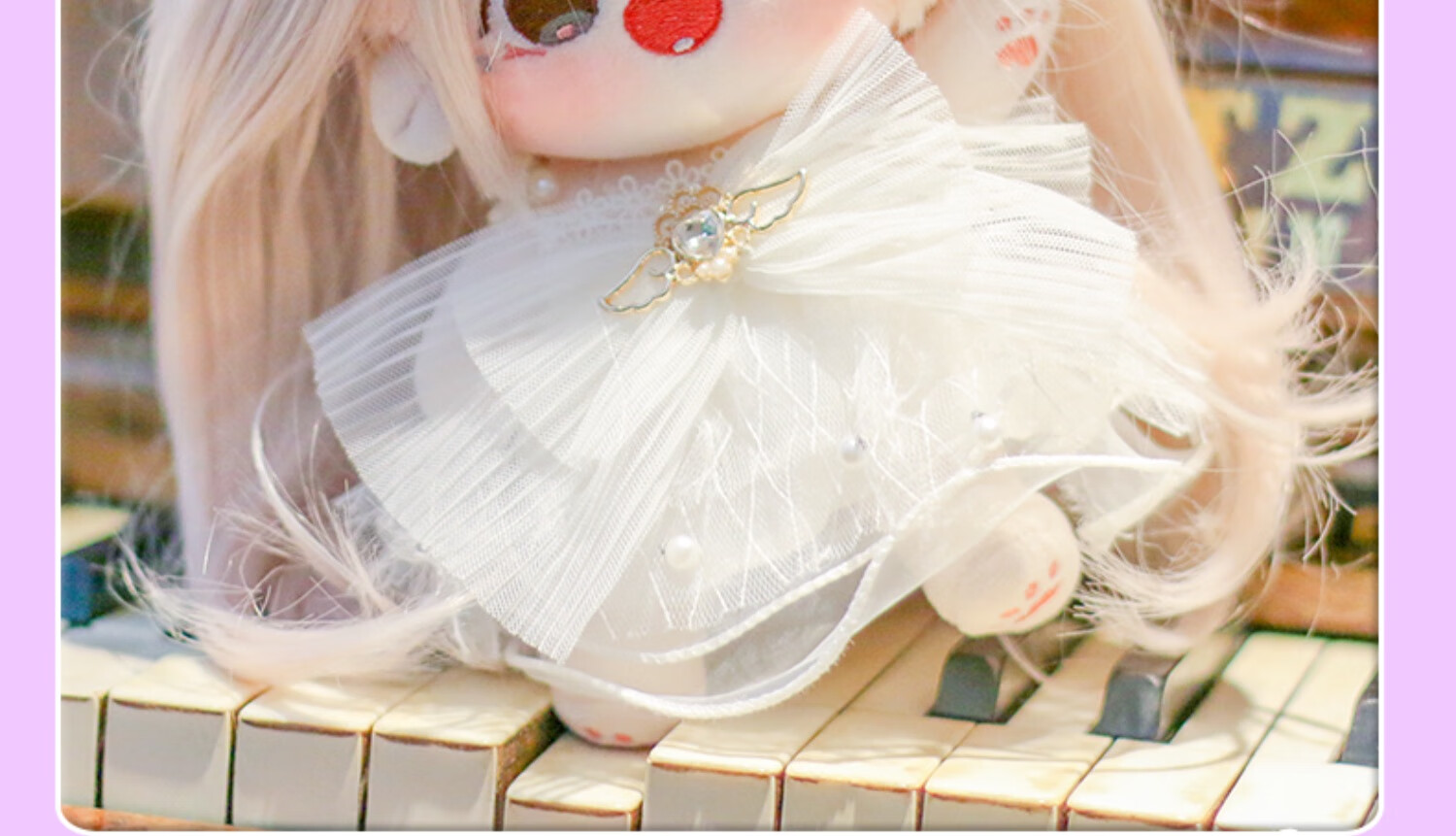 高温丝棉花娃娃 现货正版momoko高温丝公主切渐变假发棉花娃娃无属性