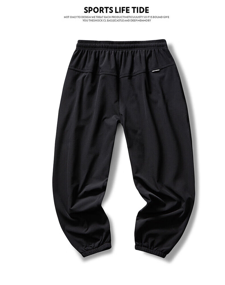 格雷森马尔尼龙四面弹夏季休闲九分裤男冰丝小脚束脚裤9分运动裤裤潮