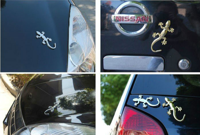 品名:quattro壁虎漫步 纯金属壁虎车贴 立体个性汽车贴纸 特价秒杀!