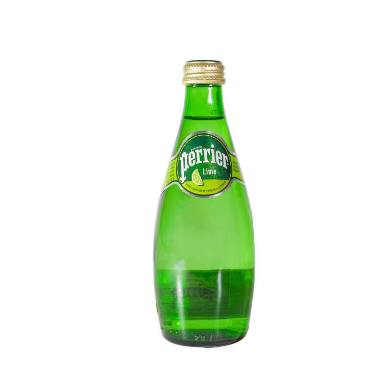法国苏打水perrier巴黎水原味含气饮料330ml24瓶整箱气泡水原味500m