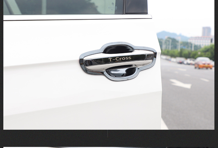 探影tcross改装专用车门把手保护膜不锈钢装饰车门外拉手拉丝黑不锈钢